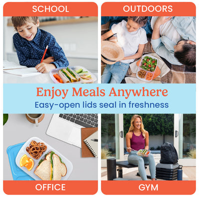 Bentgo Easyboxes 3-Compartment Food Containers 8-Piece Set