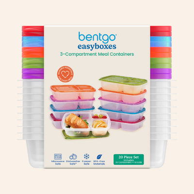 Bentgo Easyboxes 3-Compartment Food Containers 20-Piece Set