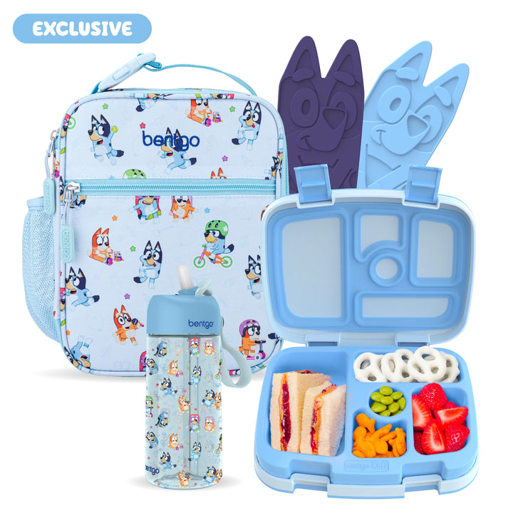 Bentgo + Bluey Kids Prints 5-Piece Lunch Box Set E6