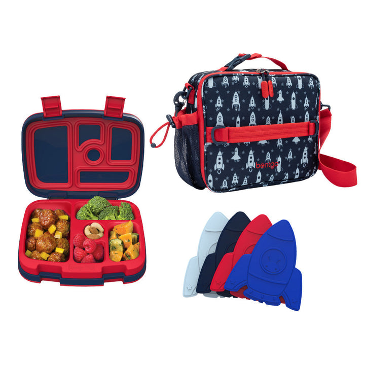 Bentgo Kids Prints Lunch Box, Lunch Bag, & Ice Packs C9